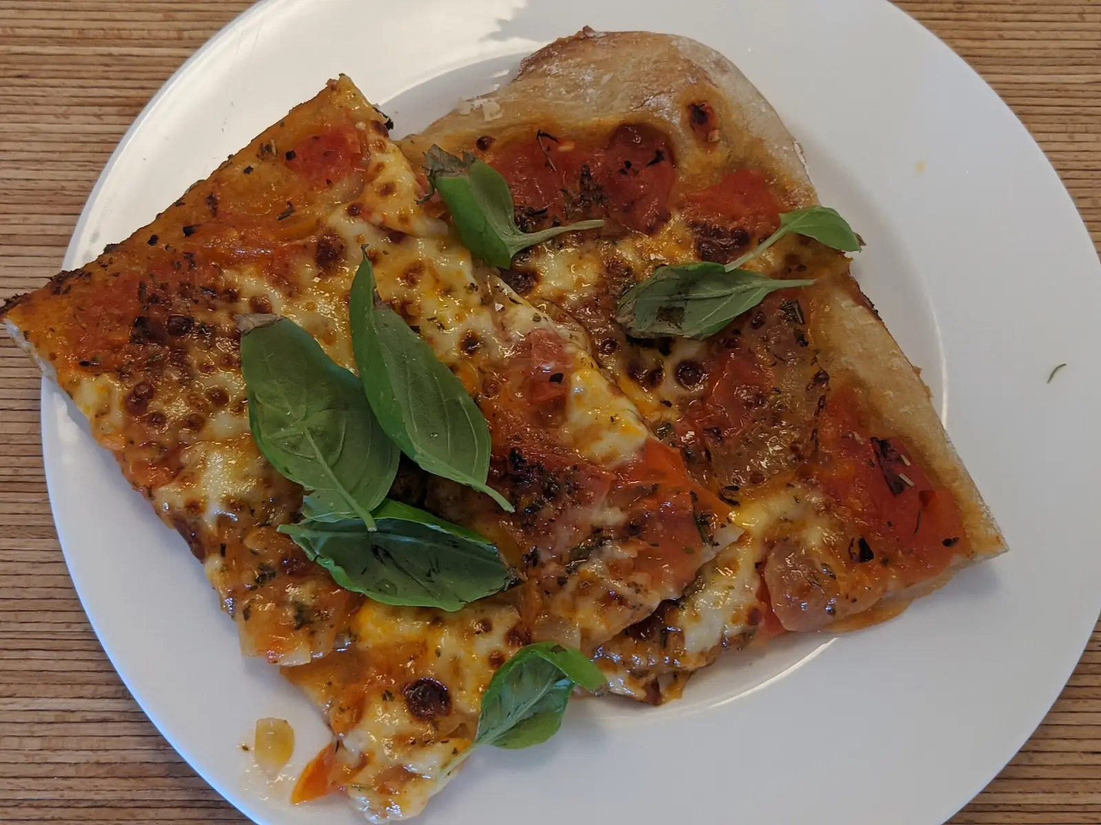A margherita pizza. The photo was not taken at a Clermont restaurant.